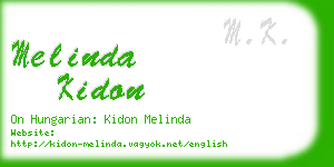 melinda kidon business card